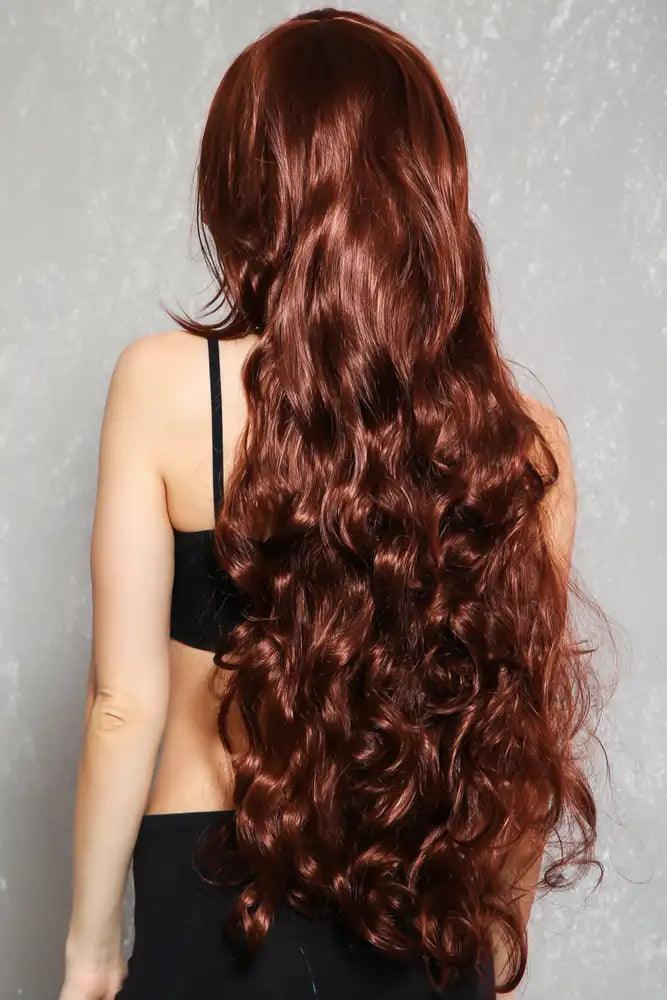 Sexy Brown Long Wavy Costume Wig - AMIClubwear