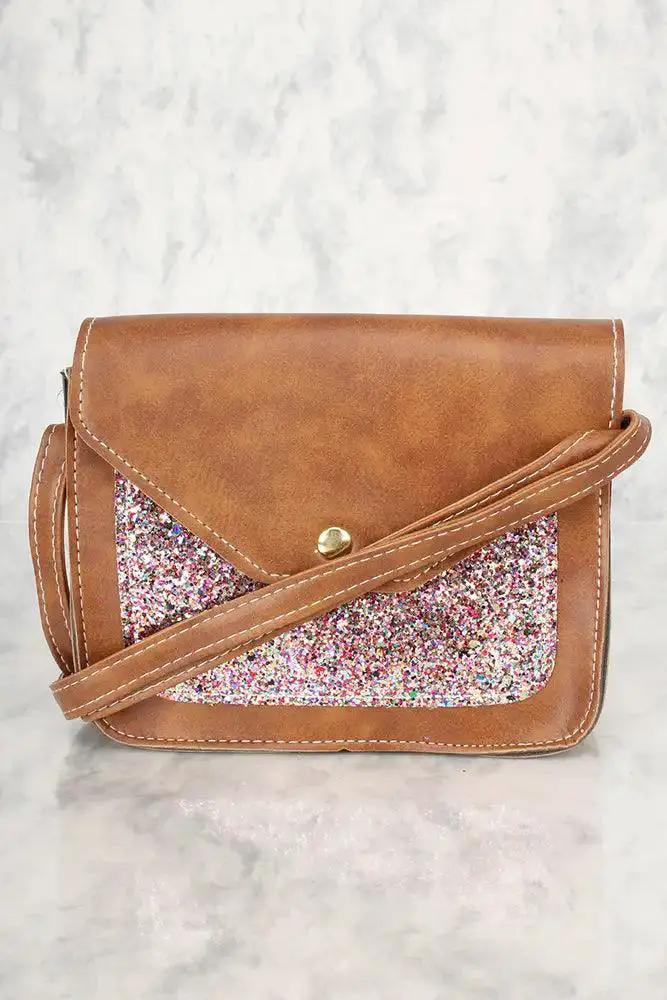 Sexy Camel Sequins Small Shoulder Handbag