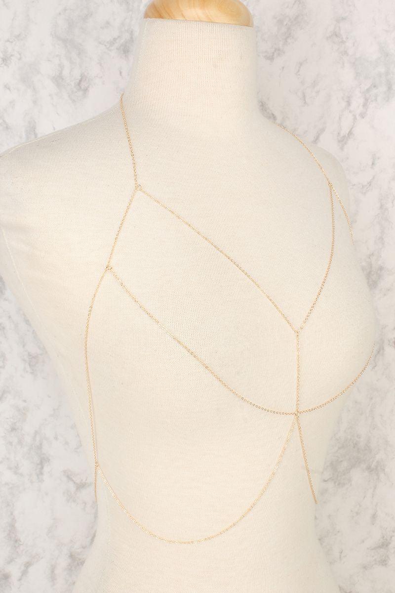 Sexy Gold Detailed Layered Summer Bodychain - AMIClubwear