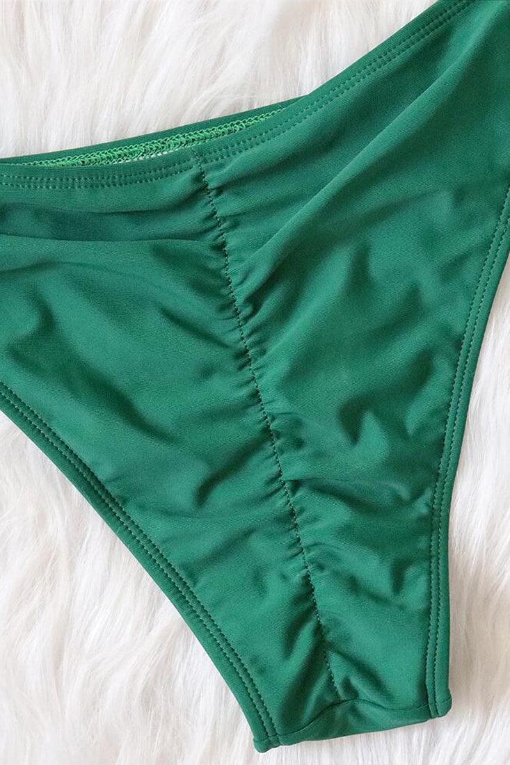 Sexy Green Bikini With Gemstone Details - AMIClubwear