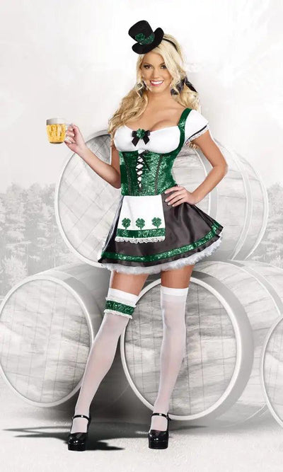 Sexy Green White Lady Luck - AMIClubwear