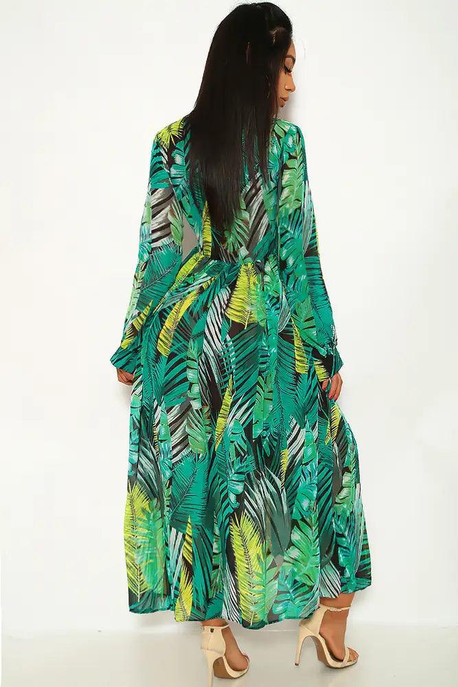 Sexy International Superstar Green Print Dress Versatile Costume - AMIClubwear