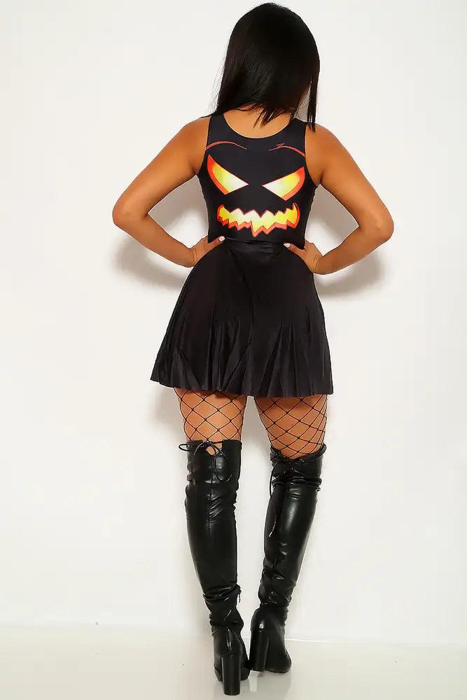 Sexy Jack O Lantern Halloween Skater Dress Costume - AMIClubwear