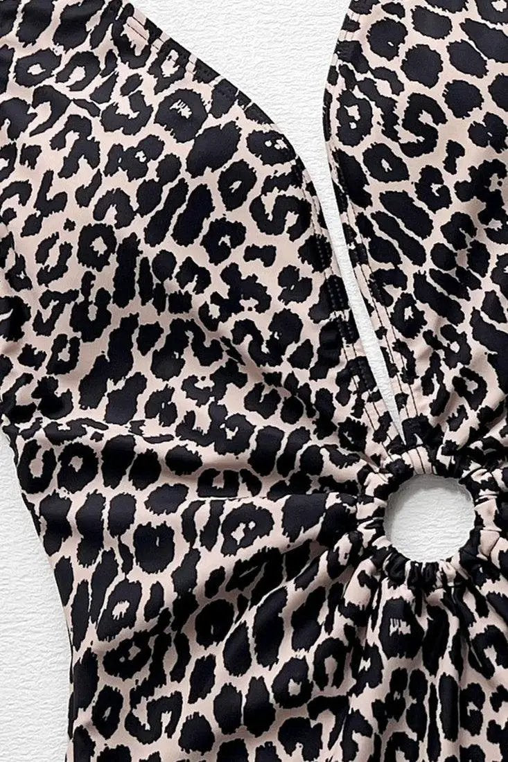 Sexy Leopard Monokini With O-ring Front