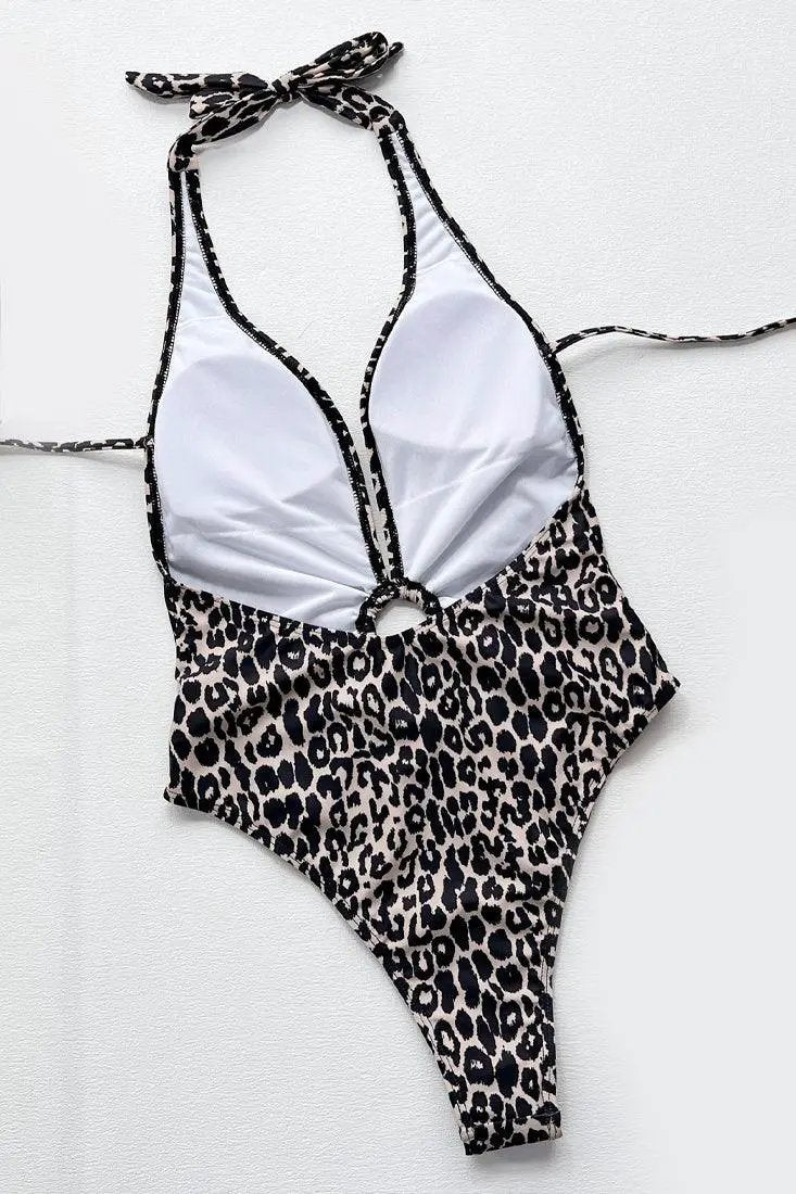 Sexy Leopard Monokini With O-ring Front