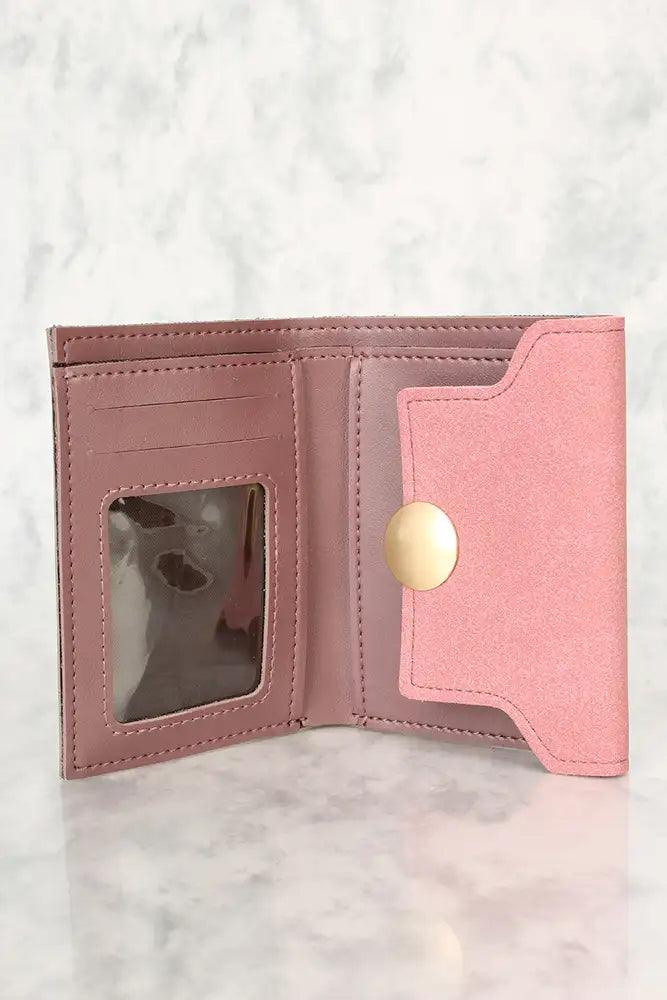 Sexy Mauve Faux Leather Mini Wallet - AMIClubwear