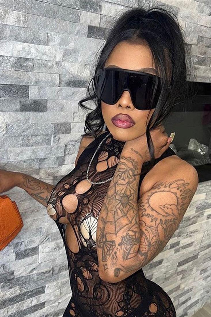 Sexy Mesh See Through Cutout Swingers Club Dress AMIClubwear Sexy Mesh See Through Cutout Swingers Club Dress AMIClubwear
