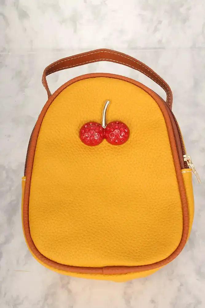 Sexy Mustard Embellished Cross Body Shoulder Bag