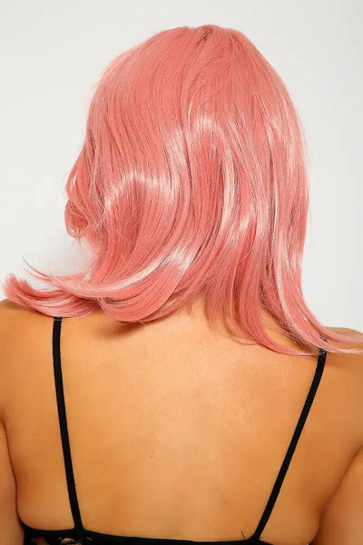 Sexy Pink Shoulder Length Wig - AMIClubwear