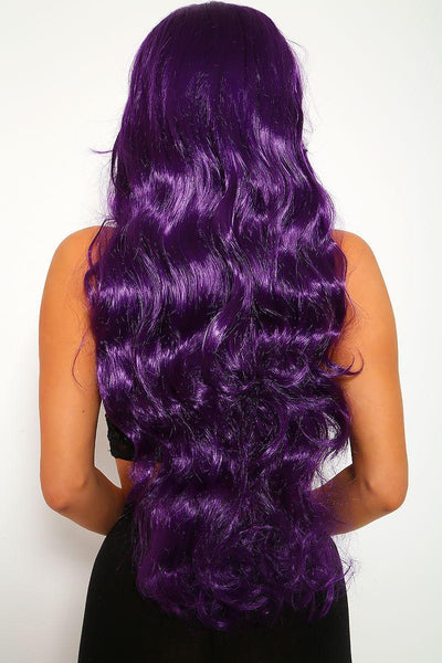 Sexy Purple Bombshell Long Wavy Costume Wig - AMIClubwear