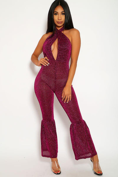 Sexy Purple Glittery Mesh Flared Singer Costume - Kim K Costume Style - AMIClubwear