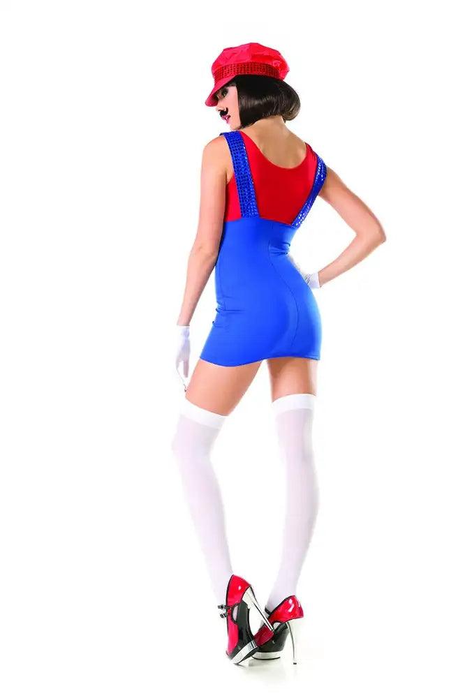 Sexy Red Blue 3 Piece Sassy Mario - AMIClubwear