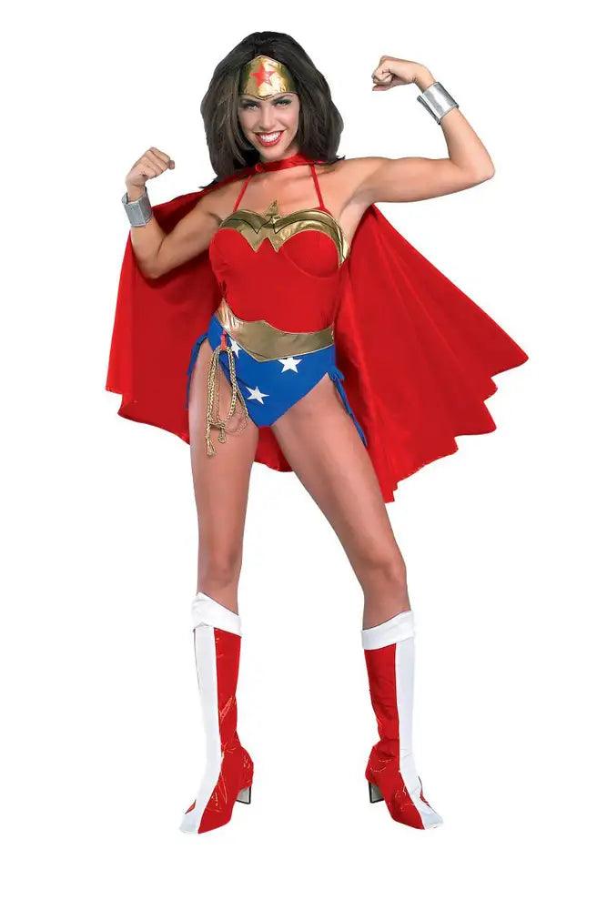 Sexy Red Blue Classic Adult Wonder Woman Costume - AMIClubwear