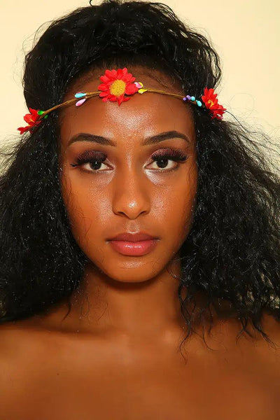 Sexy Red Daisy Floral Headband - AMIClubwear