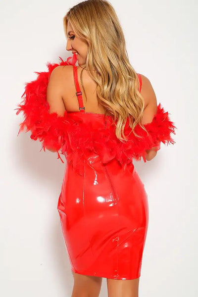 Sexy Red Feathers Long Boa Costume Accessory - AMIClubwear