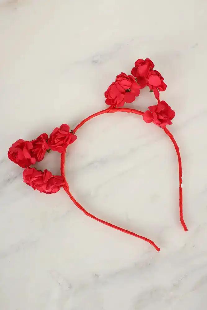 Sexy Red Flower Accent Headband