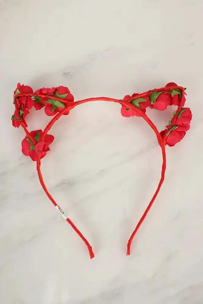 Sexy Red Flower Accent Headband