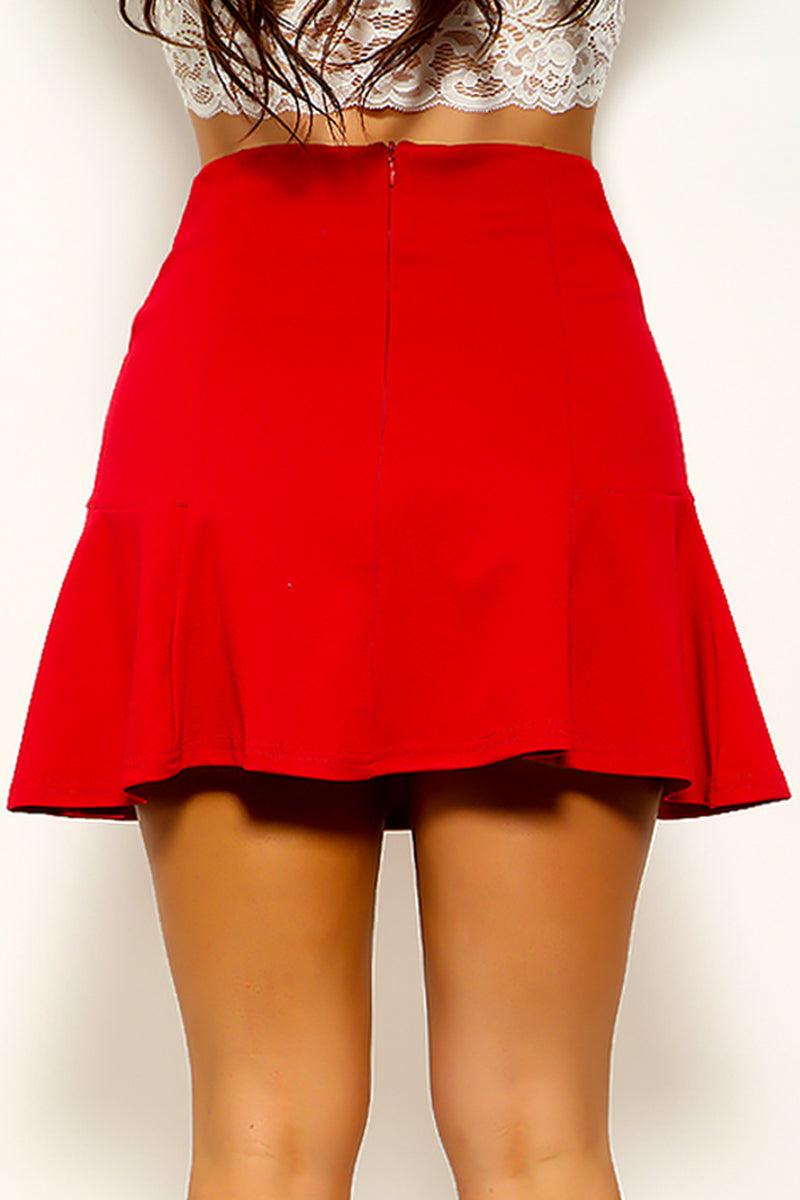 Sexy Red Mini Skirt - AMIClubwear