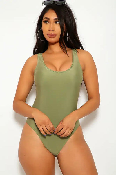 Sexy Sage Padded Low Open Back One Piece Swimsuit - AMIClubwear