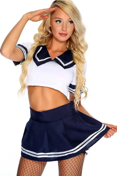 Sexy White Navy Sailor 3pc. Costume - AMIClubwear
