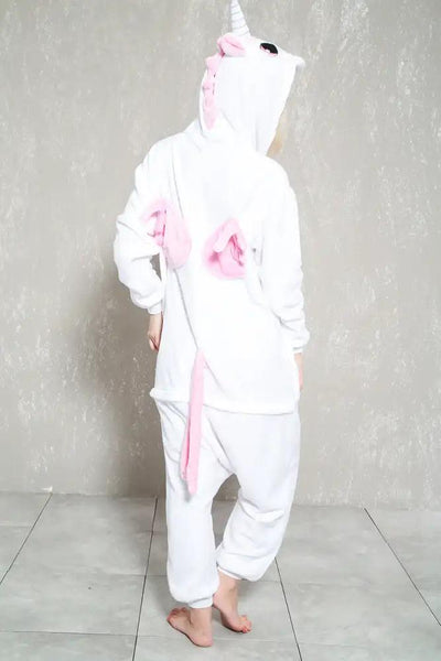 Sexy White Pink Unicorn Onesie Animal Pajama Costume - AMIClubwear