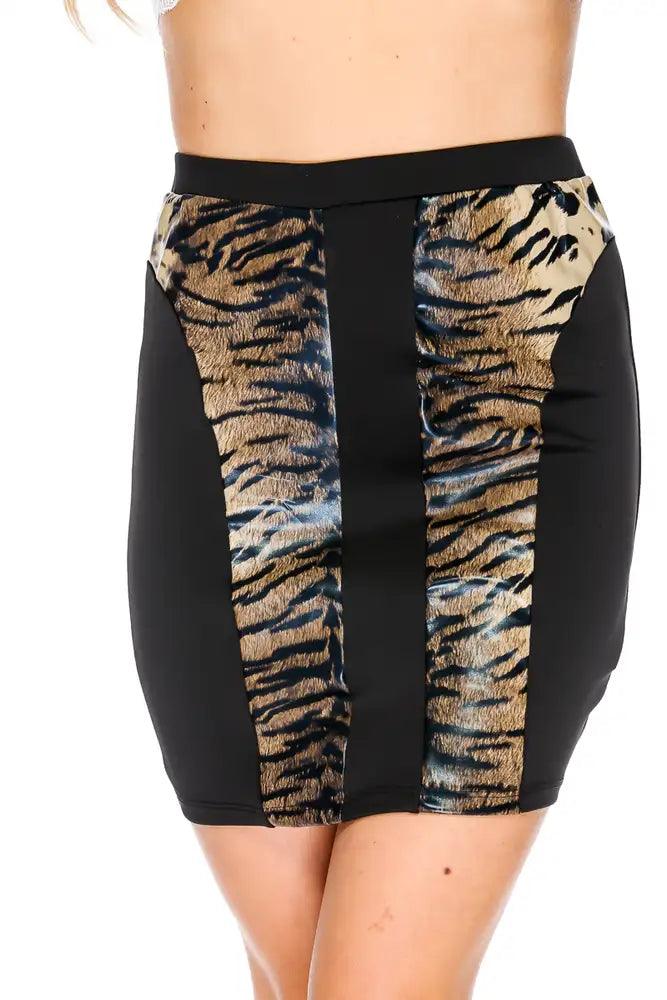 Sexy Zebra Print High Waist Skirt - AMIClubwear