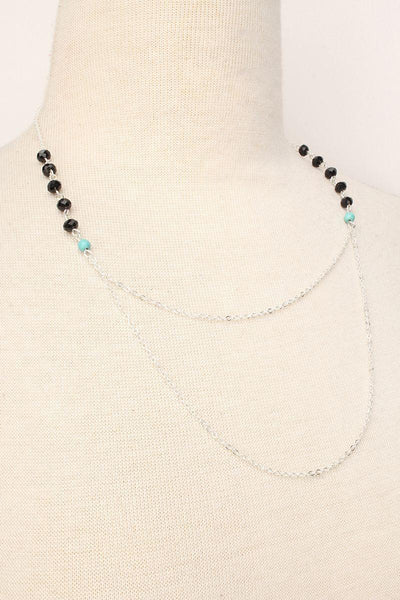 Silver Beaded Necklace - AMIClubwear