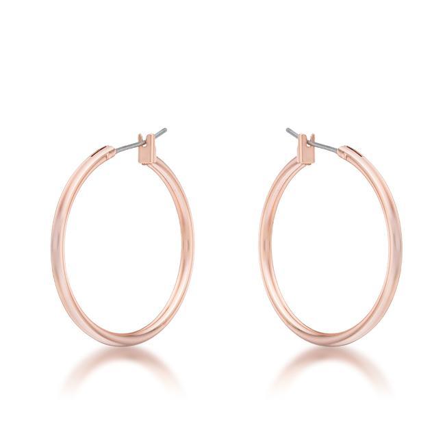 Small Rosegold Hoop Earrings - AMIClubwear