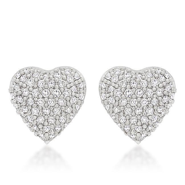 Special Pave Heart Earrings - AMIClubwear