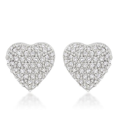 Special Pave Heart Earrings - AMIClubwear