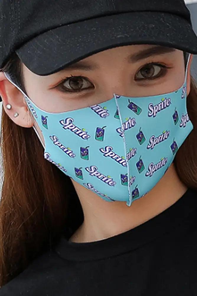 Sprite Soda Print Reusable Face Mask - AMIClubwear