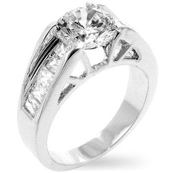 Timeless Clear Engagement Ring - AMIClubwear