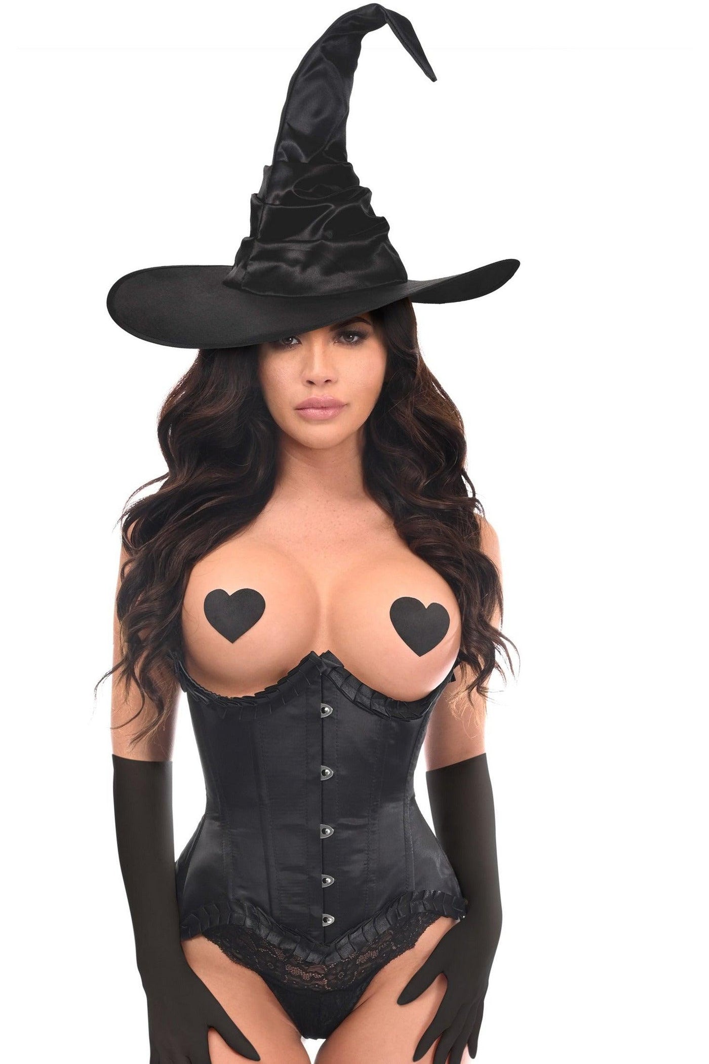 Top Drawer 3 PC Pin-Up Witch Corset Costume - AMIClubwear