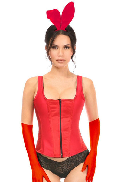 Top Drawer 4 PC Classic Red Bunny Corset Costume - AMIClubwear
