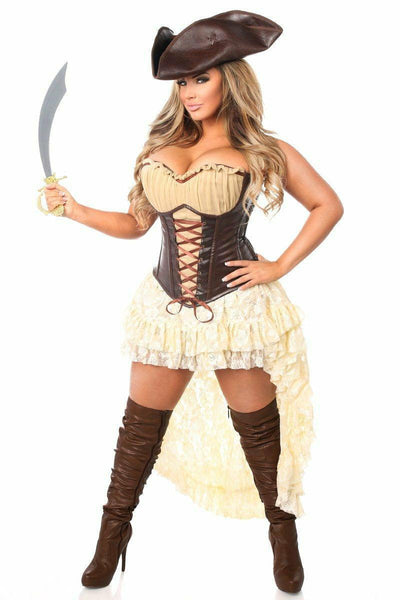 Top Drawer 4 PC Pirate Captain Costume - Daisy Corsets