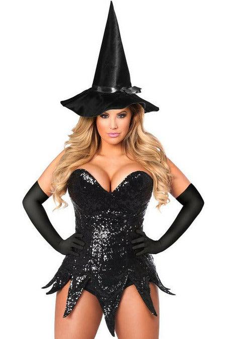 Top Drawer Sequin Witch Corset Dress Costume - AMIClubwear