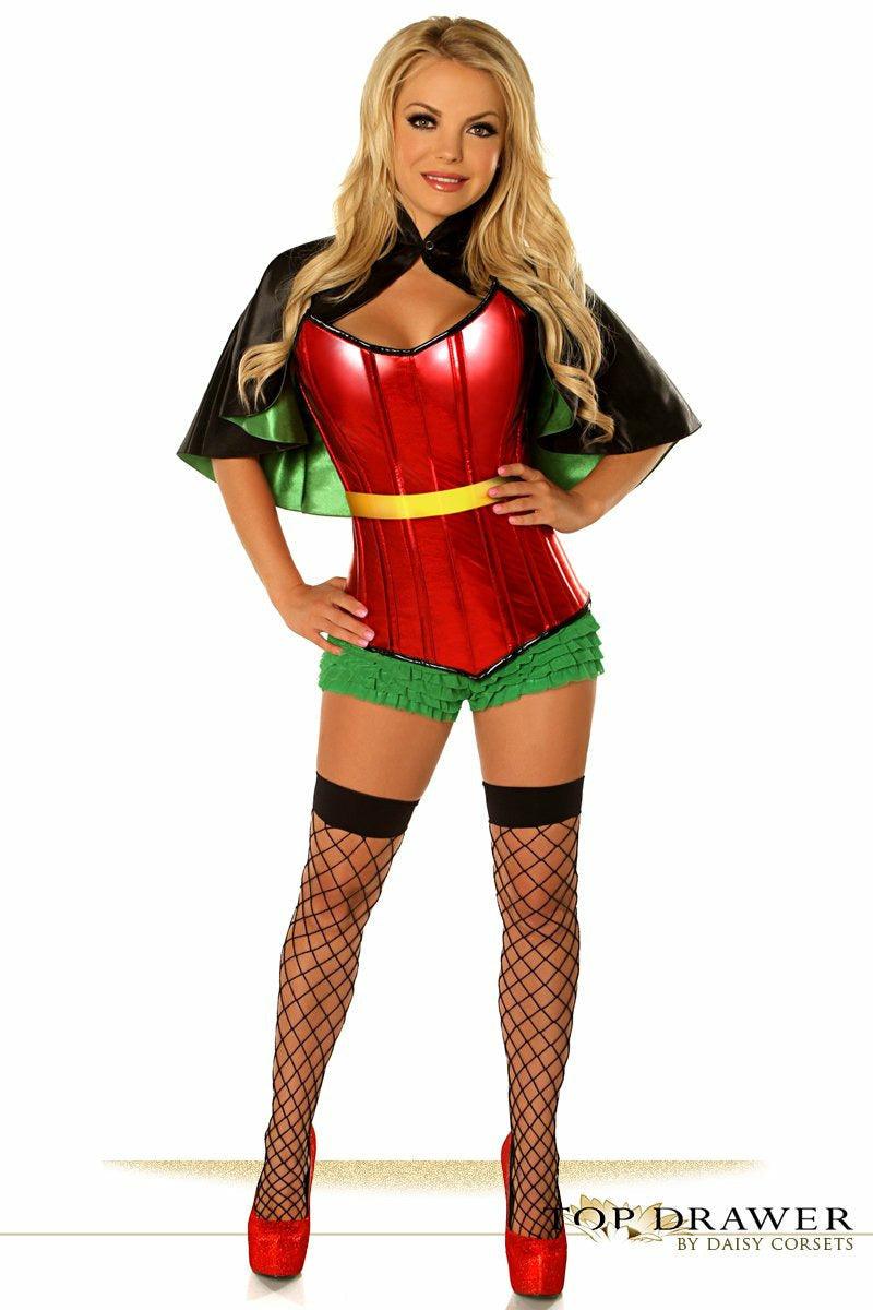 Top Drawer Superhero Sidekick Corset Costume - AMIClubwear