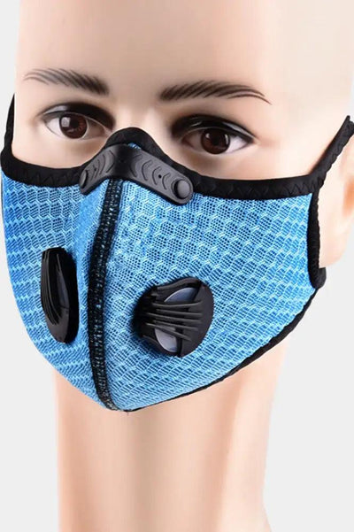 Turquoise Double Respirator Filter Washable Face Mask - AMIClubwear