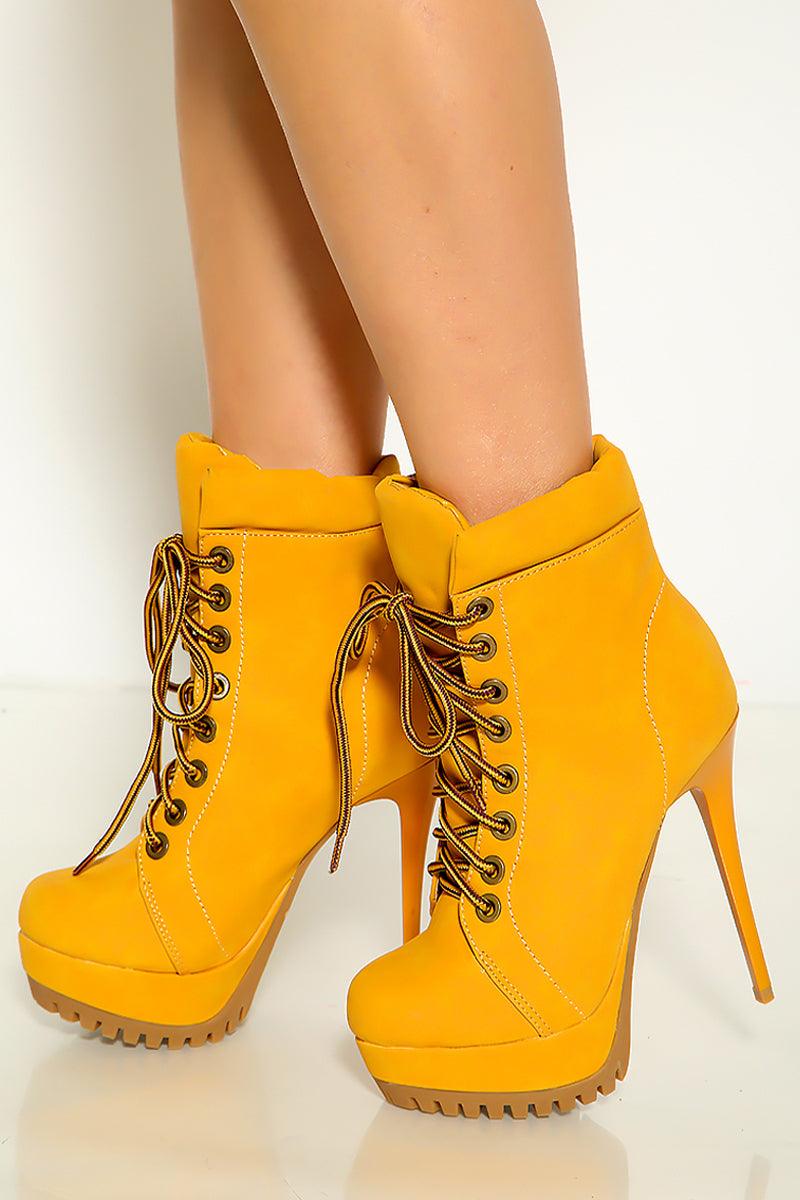 Wheat Suede Pointed Toe Stiletto Booties - AMIClubwear