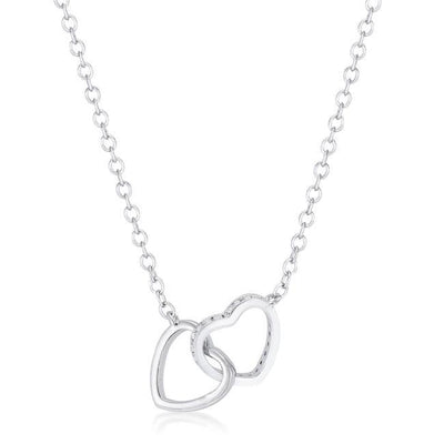 When two hearts come together and join as one nothing is ever the same. This necklace is crafted with rhodium plating the same metal that gives - AMIClubwear