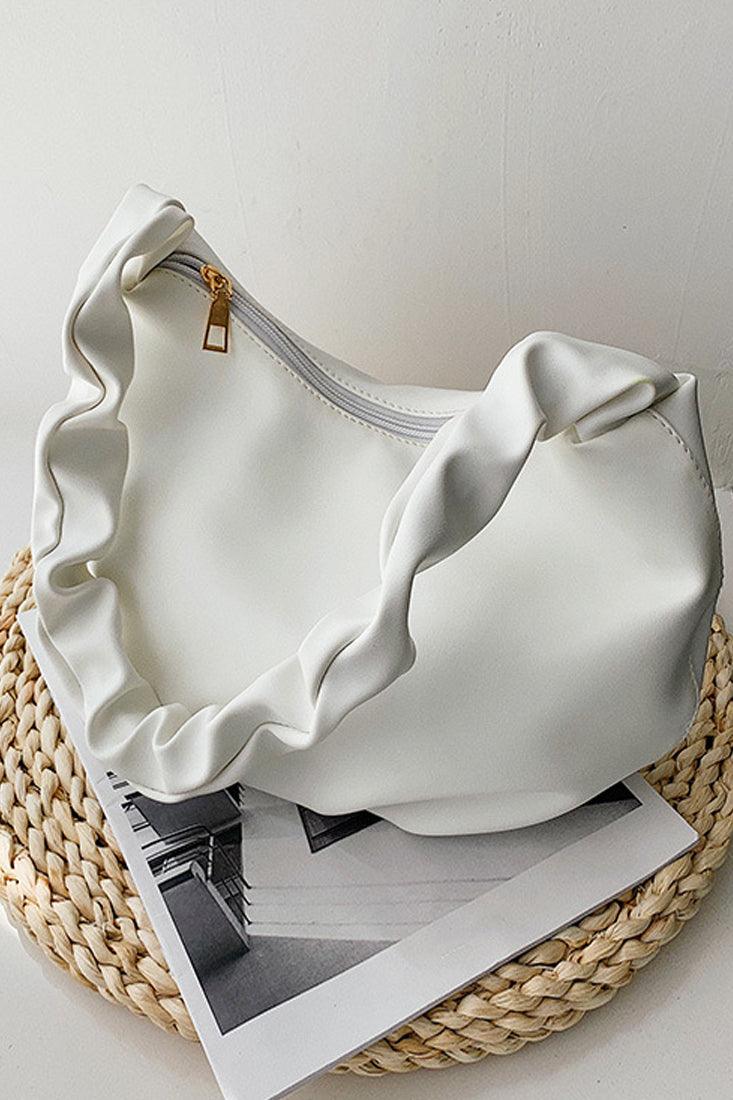 White Faux Leather Handbag - AMIClubwear