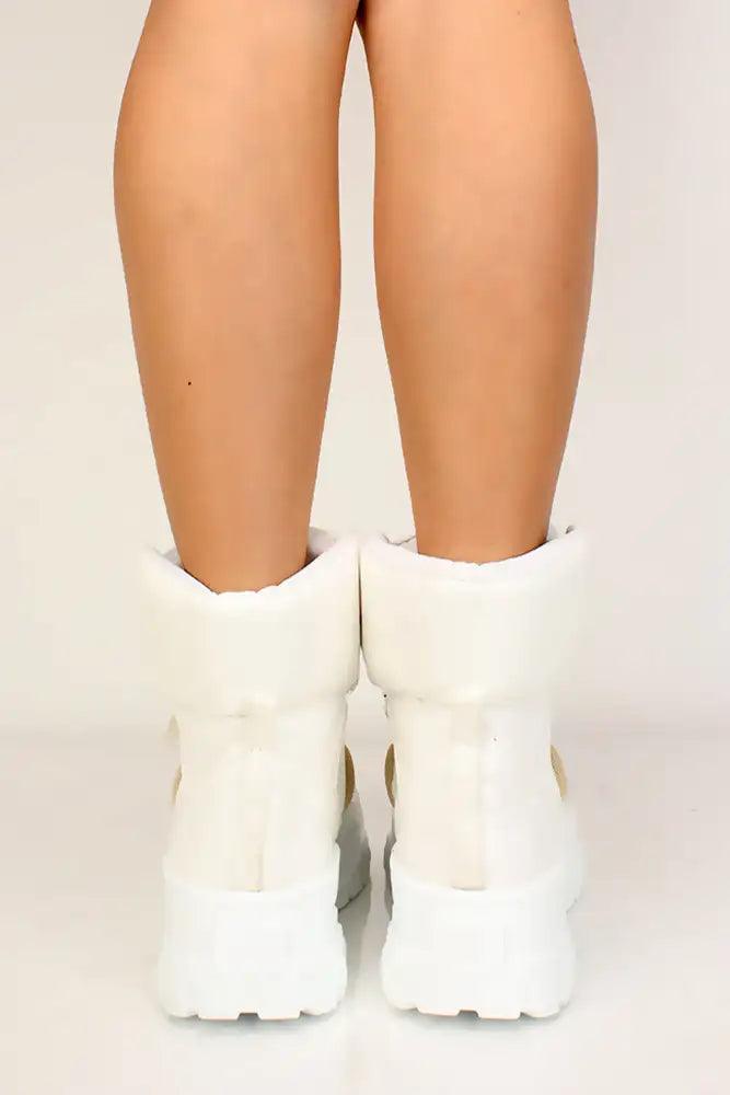 White High Top Platform Sneakers - AMIClubwear