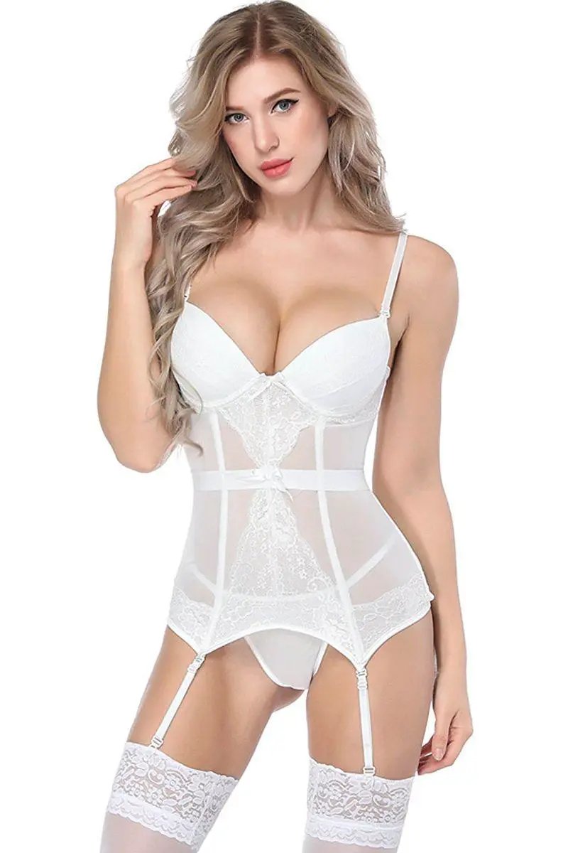 White Lace Sheer Intimate Lingerie Set AMIClubwear white-lace-sheer-intimate-lingerie-set-amiclubwear