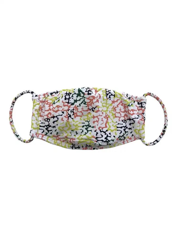 White Lime Printed Reusable Face Mask - AMIClubwear