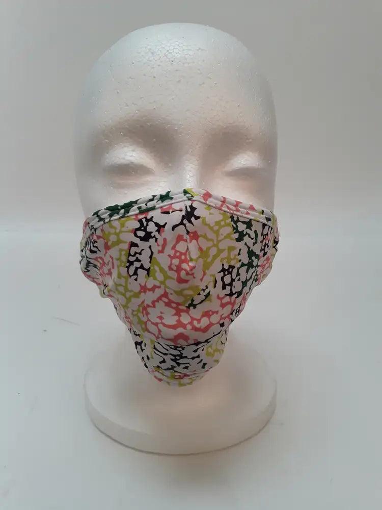 White Lime Printed Reusable Face Mask - AMIClubwear