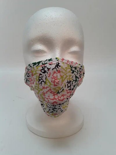 White Lime Printed Reusable Face Mask - AMIClubwear