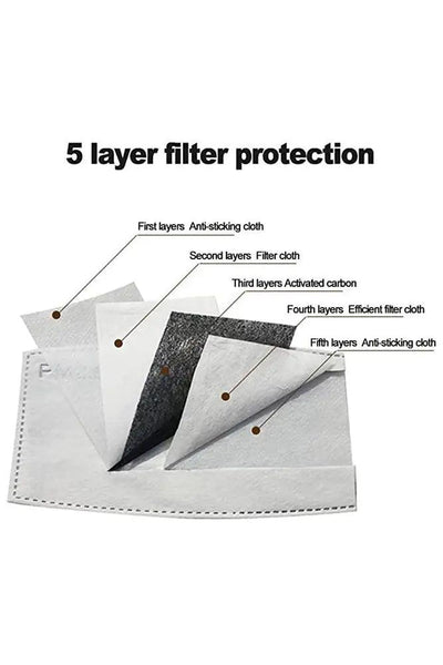 White Replaceable Protective Filter For Mask 10 Pieces - AMIClubwear