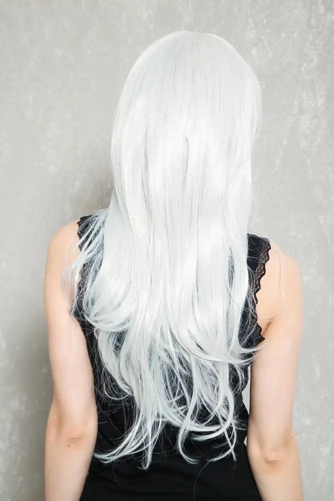 White Side Sweep Bangs Wavy Hair Costume Wig - AMIClubwear