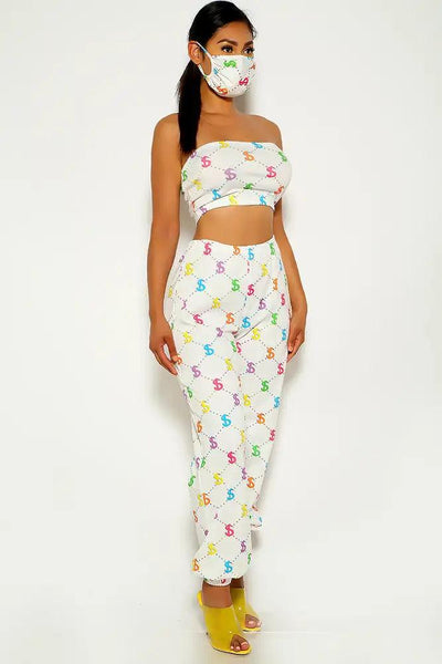 White Strapless Three Piece Outfit - AMIClubwear