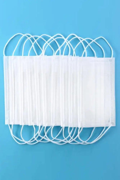 White Surgical Disposable Face Mask 10 Pieces - AMIClubwear